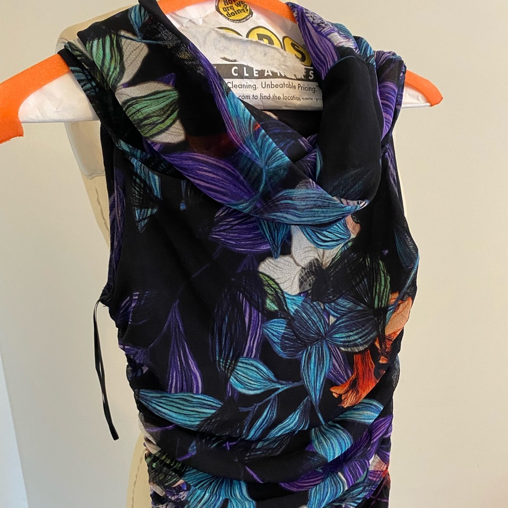 Fuzzi Floral Mesh Jumpsuit